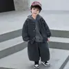 Conjunto de Ropa de Otoño para Niños 2026 Nuevo Estilo Coreano Elegante Sudadera Deportiva de Primavera y Otoño para Niños Pequeños Conjunto de Tres Piezas