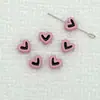 Aleación Aceite Gotas Cuentas de Amor Agujero Pasante Color de Contraste Cuentas de Amor DIY Accesorios para Joyería Hecha a Mano Colgante de Bolsa Material para Pulsera