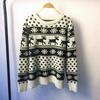 Spot atacado ebay AliExpress mulheres rena floco de neve Natal impresso gola redonda camisola camisola de manga comprida
