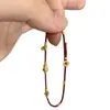 Nuevo Pulsera de Calabaza Dorada Estilo Chino, Diseño Simple y de Nicho, Sensación de Alta Gama, Hilo Rojo, Estilo Antiguo, Accesorio de Joyería Tejido a Mano