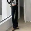 Jeans Slimming Casual de Cintura Alta Estilo Coreano para Mulheres 2022 Inverno Novo Slim Fit Versátil Calças Micro Flare
