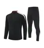 Nueva Chaqueta de Entrenamiento de Fútbol Casual de Deportes al Aire Libre de Invierno Chaqueta de Manga Larga Conjunto de Uniforme de Fútbol Ropa Cálida de Entrenamiento