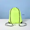Bolsas Coloridas de Poliéster com Cordão Mochilas com Cordão Feitas Sob Medida com Impressão de Logo Bolsas de Armazenamento com Cordão de Tecido Oxford em Estoque