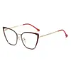 2025 Nueva Moda Espejo Liso Dorado Retro Personalidad Marco de Gafas Ojo de Gato Color Cambiante de Moda Gafas con Luz Azul Anti-Luz Azul Comercio Exterior