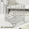 Estante de Papelaria Multifuncional Estilo Ins para Dormitório de Estudante Escritório Armazenamento de Mesa Cesta de Armazenamento de Ferro Caixa de Armazenamento