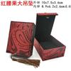 Pano de linho fluxo diligência caixa alta qualidade retrô estilo chinês colar pulseira anel contas de Buda Jade Wenwan caixa de embalagem