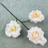 Flor de Rosa de Burbuja Plegable de Pétalos Simulados de 3 Cabezas Decoración de Boda para el Hogar Flor Artificial Arreglo de Hotel Diseño Floral Flor de Simulación