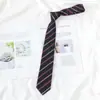 Rojo Dorado Estudiantes Hombres y Mujeres Corbata Corta Perezosa Libre jk Estilo Japonés Estilo Preppy Material Escolar Rayado dk Azul Atado a Mano