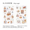 Adesivos Yanjiping, espuma de feriado pintada à mão em aquarela, materiais de comida, decoração diária para diário de menina, colagem DIY