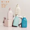Botella de Cuidado con Cabezal de Bomba de Presión Personalizada 500ml Botella Cuadrada de Plástico Tienda de Belleza Elegante Champú 28 Dientes Paquete de Artículos de Primera Necesidad