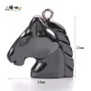 Pedra Biliar Preta Pingente Assimétrico Multiestilo Acessórios para Joias DIY Colar Pulseira Semi-Acabados Estilo Rocha Estiloso