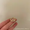 Anillo Abierto con Letra para Mujer, Joyería de Gama Alta de Nicho, Anillo de Personalidad de Lujo Ligero, Anillo Abierto Exquisito de Moda Versátil
