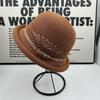 Sombrero de pescador fino y pequeño con diseño de cinturón rizado para mujer, estilo coreano, para primavera y verano, transpirable y moderno.