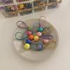 Ingenuity Cuerda para el Pelo de Verano para Niños Accesorios para el Pelo para Niñas Goma de Color Tendón Dopamina Cuerda para el Pelo Anillos para el Pelo Estilo Coreano Puesto