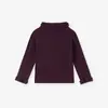 Camiseta de moda estilo europeo y americano para niñas Little maven, top infantil de otoño de manga larga y cuello alto, camiseta básica para bebé