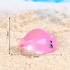 Paisagem em miniatura, estatueta criativa de leão-marinho brilhante, acessórios de decoração DIY com tema de praia e oceano, pequenos enfeites