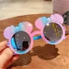 Orelhas Grandes coloridas de gato infantil fofas óculos de sol degradê moda feminina tesouro proteção solar óculos de sol estilosos para meninos