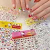 Sanrio Decoración para Uñas Caricatura Hello Kitty Relieve Tridimensional Pegatinas para Uñas con Lazo