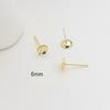 Pendientes de broche de tazón redondo chapados en oro de 14 quilates, plata S925, hechos a mano, con parche, accesorios para pendientes.