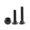 Parafusos de Carrinho de Aço Inoxidável 304 Preto com Múltiplas Cabeças, Suportes de Ponte com Cabeça Semicircular e Pescoço Quadrado, Parafusos Quadrados de Cabeça Chata M4, M5, M6, M8