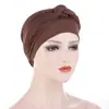 Amazon Sombrero Turbante Suave Trenzado Lateral Multicolor Gorro para Quimioterapia Nuevo Modelo Transfronterizo