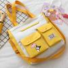 Bolso de hombro coolomi japonés bonito, tutorial de dibujos animados para estudiantes de secundaria y preparatoria, bolso de mensajero portátil de gran capacidad.