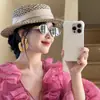 Sombrero de Paja Francés de Ala Plana Estilo 2026 para Mujer con Circunferencia de Cabeza Grande, Sombrero de Sol para Playa, Sombrero Tejido de Protección Solar para Verano
