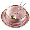 Personalizado simples fosco estilo europeu Phnom Penh cerâmica louça doméstica Rice Bowl Plate Prato prato pequeno prato macarrão tigela Sopa tigela prato de sopa