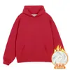 Ropa de hombre 430g Otoño/Invierno 2025 Streetwear Americano Premium Sudadera con Capucha de Color Sólido Ajuste Holgado Conjunto de Sudaderas con Forro Polar para Hombre