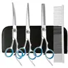 Tesouras de Banho para Animais de Estimação, Tesouras Desbastadoras, Ferramentas de Cabeleireiro, Conjunto de Tesouras para Cortar Cabelo Doméstico Atacado