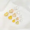 Cuentas Espaciadoras Corazón Melocotón Cepillado Chapado en Oro de 14K Agujero Pasante Pulsera de Cristal Hecha a Mano DIY Accesorios de Joyería Cuentas Sueltas