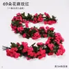Enredadera de rosas flores artificiales para decoración, cubriendo tuberías de aire acondicionado interiores, embelleciendo tuberías de calefacción, hojas verdes de plástico, flores pequeñas falsas