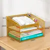 Estante de almacenamiento para escritorio de oficina estante de almacenamiento de archivos caja de almacenamiento colección de artículos de oficina soporte metálico para libros de escritorio de oficina