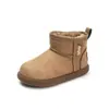Botas de Nieve para Niños Botines Cortos para Niñas Invierno Estilo Nuevo Niña de Bebé Forro de Terciopelo Cálido Exteriores Zapatos Grandes de Algodón Resistentes al Desgaste