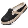 2024 Novo Sapatilha Casual Feminina Respirável de Comércio Exterior Transfronteiriço Baotou Meia Sapatilha Renda Vintage Algodão Linho Sapatos Planos Slip-on