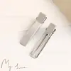 Aço Inoxidável DIY Grampo de Cabelo Grampos de Cabelo Artesanais Material Clipe de Borda Gota d'Água Acessórios para Cabelo com Pérolas BB Clipe Quadrado Borboleta