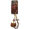Funda para iPhone 17 con Estampado de Leopardo Marrón, Chica Picante, Gato, Adecuada para iPhone 18, 16 Pro, 18 Pro Max con Cadena, Brillo 3D