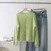 Gang Mi Apparel / Cárdigan de Felpa de Lana Cálida con Botones de Madera Múltiples Colores Disponibles Suéter Abrigo de Punto Perezoso para Mujer