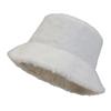 Sombrero de pescador cálido, resistente al frío, de color sólido, sencillo, para otoño e invierno, tendencia de moda coreana, sombrero de lavabo grueso retro, cara pequeña