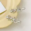 Pinza para el Cabello de Flor Plateada, Accesorio para el Cabello de Lujo Ligero de Gama Alta, Pinza para Flequillo de Diseño Exclusivo, Exquisito Estilo Nuevo de Primavera