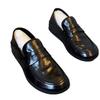Zapatos tipo gorro slip-on, Tacones planos de moda, Antideslizantes, Resistentes al desgaste, Cómodos zapatos británicos de moda, Color sólido casual, Suelas blandas prefabricadas
