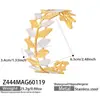 Brazalete Abierto de Acero Inoxidable con Textura de Hoja Misteriosa, Chapado en Oro Real de 18 Quilates, Brazalete Ancho Hueco de Color Bloqueado, Artesanía Exagerada y Pesada