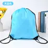 Mochila Esportiva Impermeável com Cordão Estudante Natação Poliéster Bolsa de Armazenamento Maratona Impressão de Logo Simples