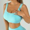 Chaleco de Yoga con Hilo para Mujer con Almohadilla en el Pecho Push-Up Sexy Deportivo Sin Costuras de Secado Rápido Delgado Sujetador Entrenamiento Deportivo Espalda Hermosa