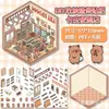 Pegatinas de paisaje, pegatinas de escenas en miniatura tridimensionales, pegatinas de paisaje, pegatinas apilables de cabina de almacenamiento, manualidades lindas de bricolaje