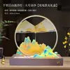 Mil Milhas de Rios e Montanhas Lâmpada de Pintura em Areia Ornamento para Sala de Estar Mesa de Trabalho Atmosfera Doméstica Presente de Aniversário de Namorada Festival do Meio Outono