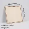 Lascas de Madeira Cortadas a Laser com Furos, Placa de Madeira, Tiras de Tecido, Cesta, Base de Madeira, Base de Madeira Crochê à Mão, Placa de Tecelagem DIY