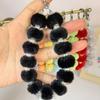 Otoño e Invierno Felpa Color Bola de Pelo Colgante para Teléfono Móvil Cadena para Teléfono Móvil Llavero Sonido de Sacudida Explosiones Cadena de Extensión para Equipaje
