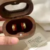 Moda Otoño e Invierno Versátil Diseño Sencillo de Personalidad Pendientes de Gota de Aceite Nicho Commuter Pendientes de Lujo Ligero Alto Temperamento