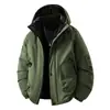 Nueva chaqueta de algodón engrosada para hombre de otoño e invierno, cortavientos, impermeable, corte holgado, cálida, abrigo deportivo casual con capucha